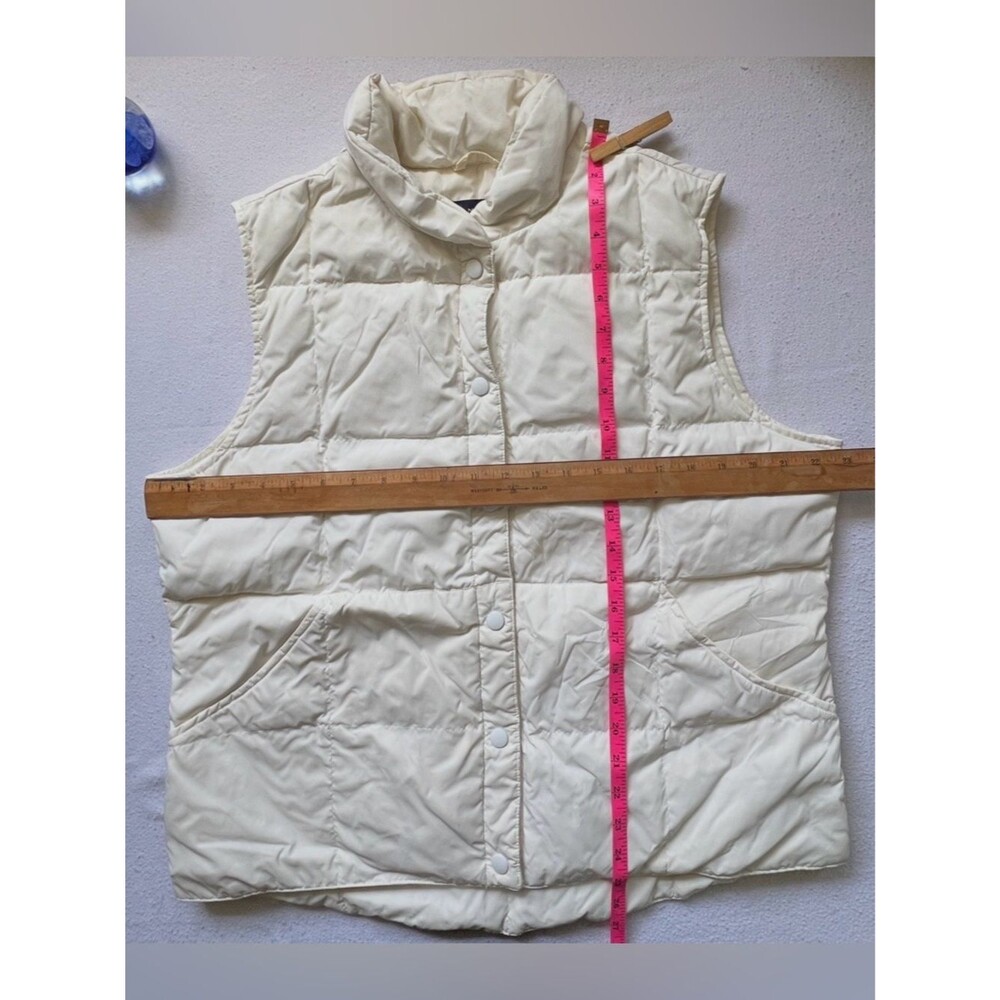 Lands’ End White Goosedown Puffer Vest Women’s Large - Picture 5 of 5